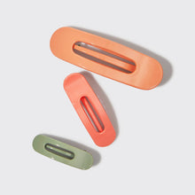 Load image into Gallery viewer, Holiday Recycled Plastic Flat lay Claw Clips Set- Pinksettia