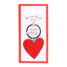 Load image into Gallery viewer, You Are Loved Valentine's Day Heart Keyring