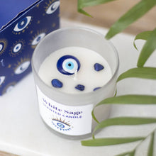 Load image into Gallery viewer, All Seeing Eye White Sage Crystal Chip Protection Candle