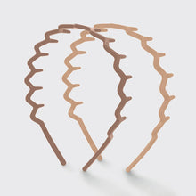 Load image into Gallery viewer, Recycled Plastic Zig Zag Headband 2pc - Neutral