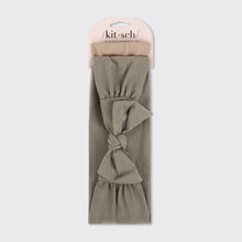 Load image into Gallery viewer, Cotton Adjustable Headband 2pc - Eucalyptus