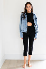 Load image into Gallery viewer, Tessa Floral Detailed Denim Jacket in Mid Blue
