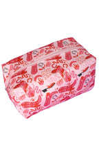 Load image into Gallery viewer, STRAWBERRY WESTERN BOW MAKEUP COSMETIC POUCH BAG The Boutique by Sour Apple Beauty Bar