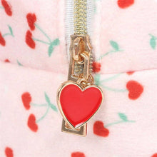 Load image into Gallery viewer, Heart Cherry Print Makeup Bag