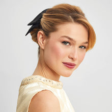 Load image into Gallery viewer, Recycled Fabric Bow Hair Clip 1pc- Black