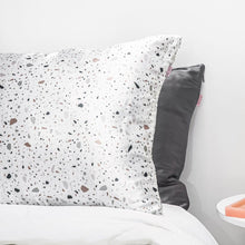 Load image into Gallery viewer, Satin Pillowcase - White Terrazzo