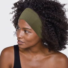 Load image into Gallery viewer, Cotton Adjustable Headband 2pc - Moss