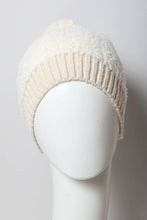 Load image into Gallery viewer, Soft Furry Pom Knit Beanie | Ivory
