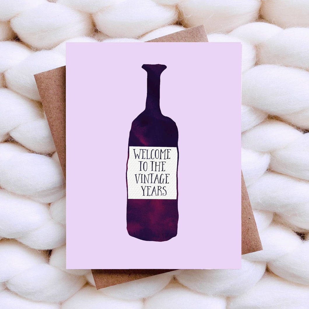 Welcome to the Vintage Years - Funny Birthday Card