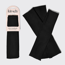 Load image into Gallery viewer, Kitsch Recycled Active Headbands – 3 Piece Set | Black - The Boutique by Sour Apple Beauty Bar
