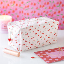 Load image into Gallery viewer, Heart Cherry Print Makeup Bag
