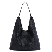 Load image into Gallery viewer, Vegan Faux Leather Woven Tote Shoulder Bag - The Boutique by Sour Apple Beauty Bar

