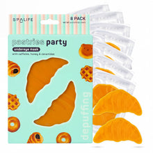 Load image into Gallery viewer, Pastries Party Croissant De-Puffing Undereye Patches | 8 Pack - The Boutique by Sour Apple Beauty Bar
