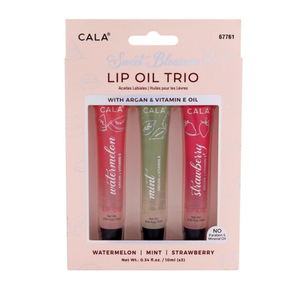 CALA LIP OIL TRIO WATERMELON STRAWBERRY JOJOBA ARAGAN MINT