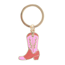 Load image into Gallery viewer, Pink Cowboy Boot Keyring
