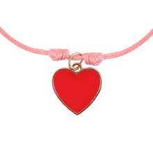 Load image into Gallery viewer, Pair of Besties Enamel Heart Charm Friendship Bracelets
