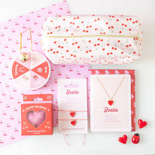 Load image into Gallery viewer, Heart Cherry Print Makeup Bag
