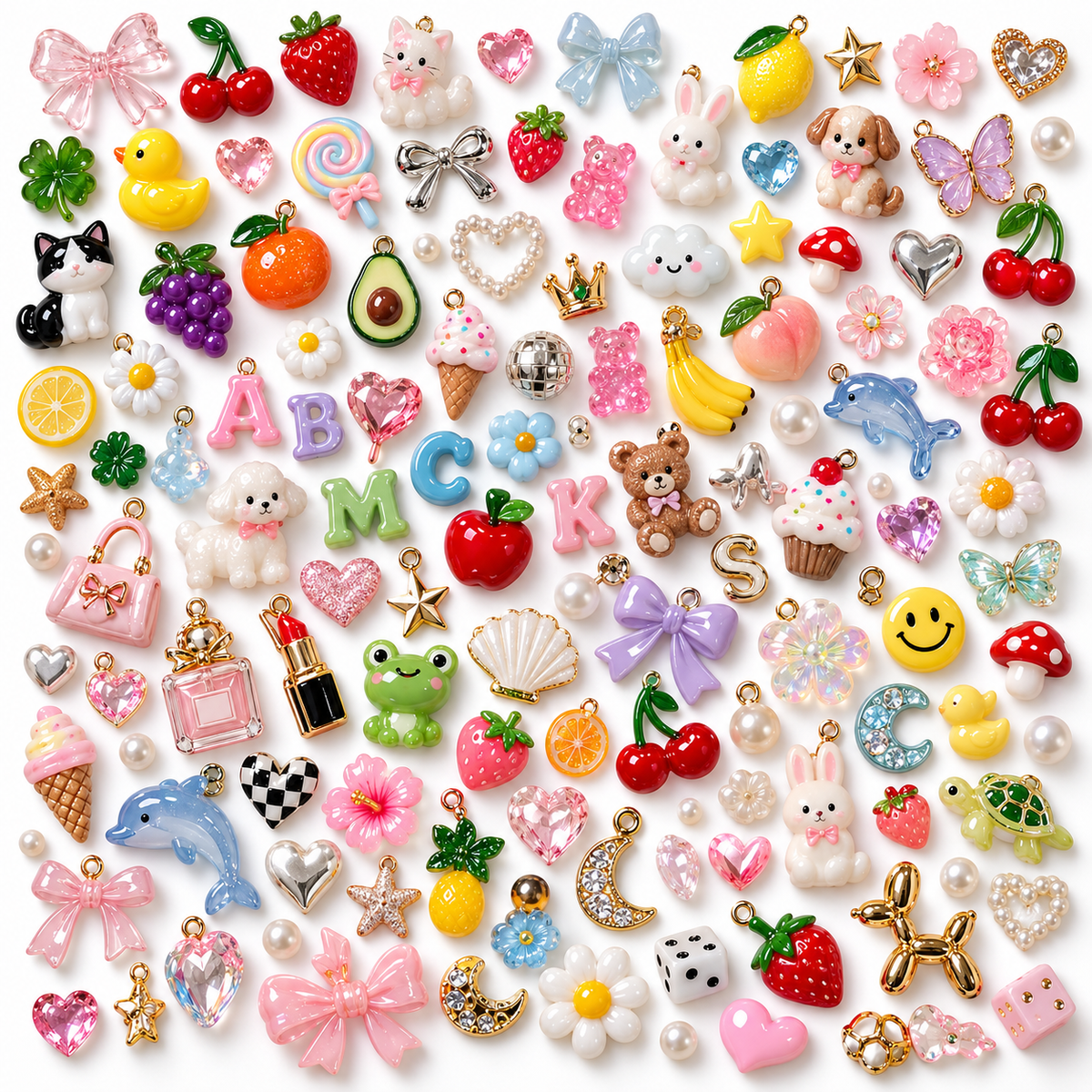 Assorted charms available at The Charm Bar at Sour Apple Beauty Bar