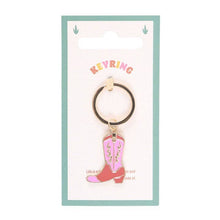 Load image into Gallery viewer, Pink Cowboy Boot Keyring
