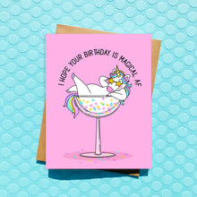Load image into Gallery viewer, Magical AF Funny Birthday Card - Unicorn Card - The Boutique by Sour Apple Beauty Bar
