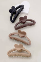 Load image into Gallery viewer, Matte Heart Hair Claw Clips | Assorted
