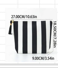 Load image into Gallery viewer, Striped Tassel Makeup Pouch - The Boutique by Sour Apple Beauty Bar
