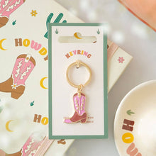 Load image into Gallery viewer, Pink Cowboy Boot Keyring
