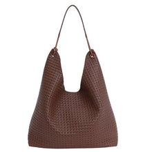 Load image into Gallery viewer, Vegan Faux Leather Woven Tote Shoulder Bag - The Boutique by Sour Apple Beauty Bar
