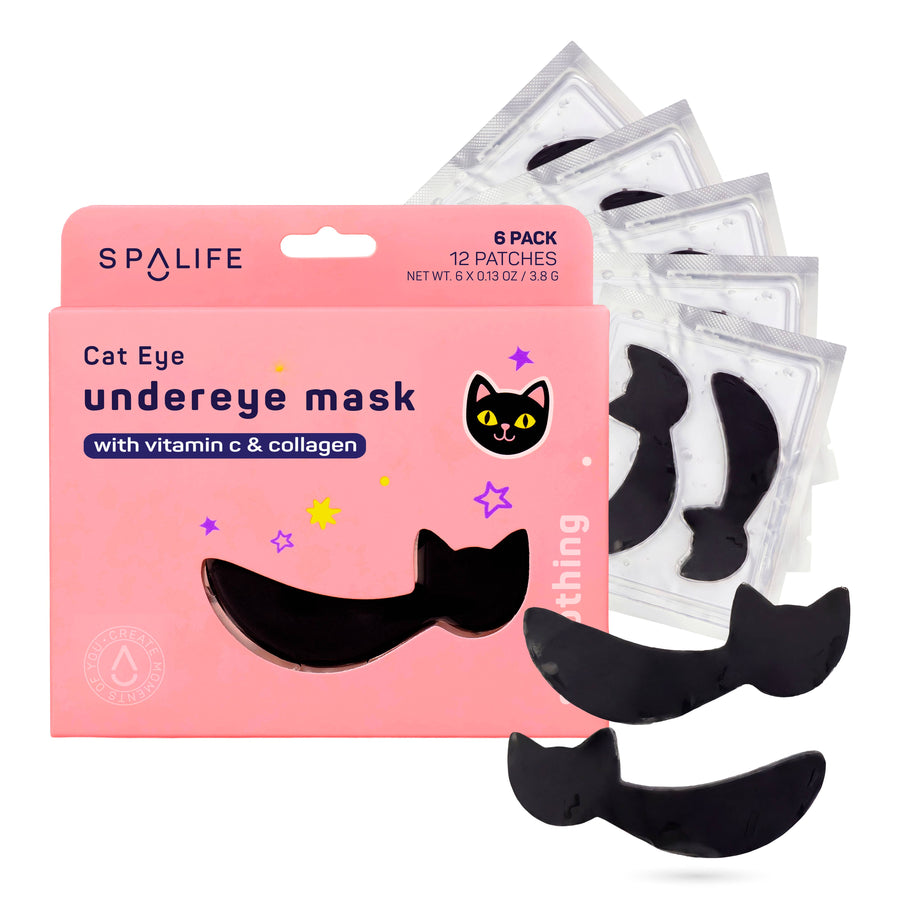 Cat-shaped smoothing hydrogel eye patches, six-pack