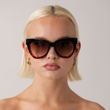 Load image into Gallery viewer, HAYLEY | Shady Lady Sunglasses - Black/Leopard
