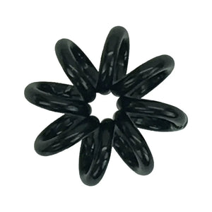 Mini Spiral Hair Ties 8 Pack - Black