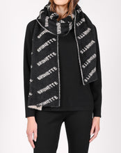 Load image into Gallery viewer, The &quot;BRUNETTE THE LABEL&quot; Scarf | Black and Cream
