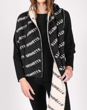 Load image into Gallery viewer, The &quot;BRUNETTE THE LABEL&quot; Scarf | Black and Cream
