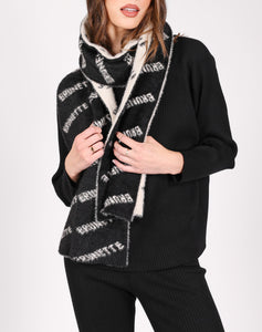 The "BRUNETTE THE LABEL" Scarf | Black and Cream