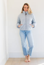 Load image into Gallery viewer, Celine Knit Puffer Jacket in Grey
