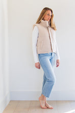Load image into Gallery viewer, Cora Knit Puffer Vest in Oat
