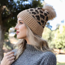 Load image into Gallery viewer, Leopard Knit Beanie
