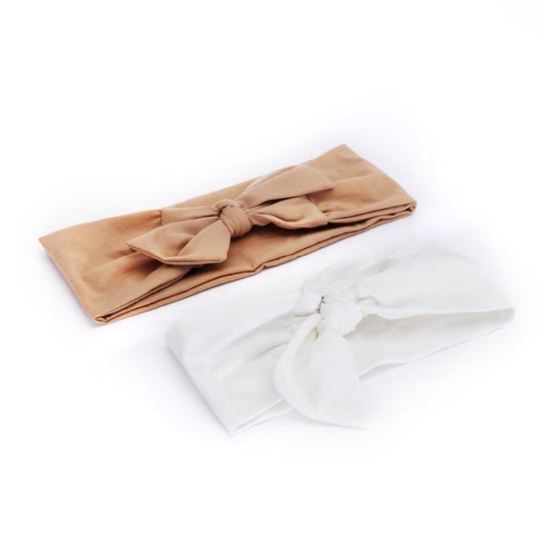 Cotton Adjustable Headband 2pc - Sand